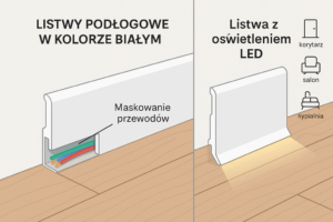 montaż listew podłogowych