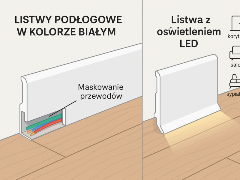 montaż listew podłogowych